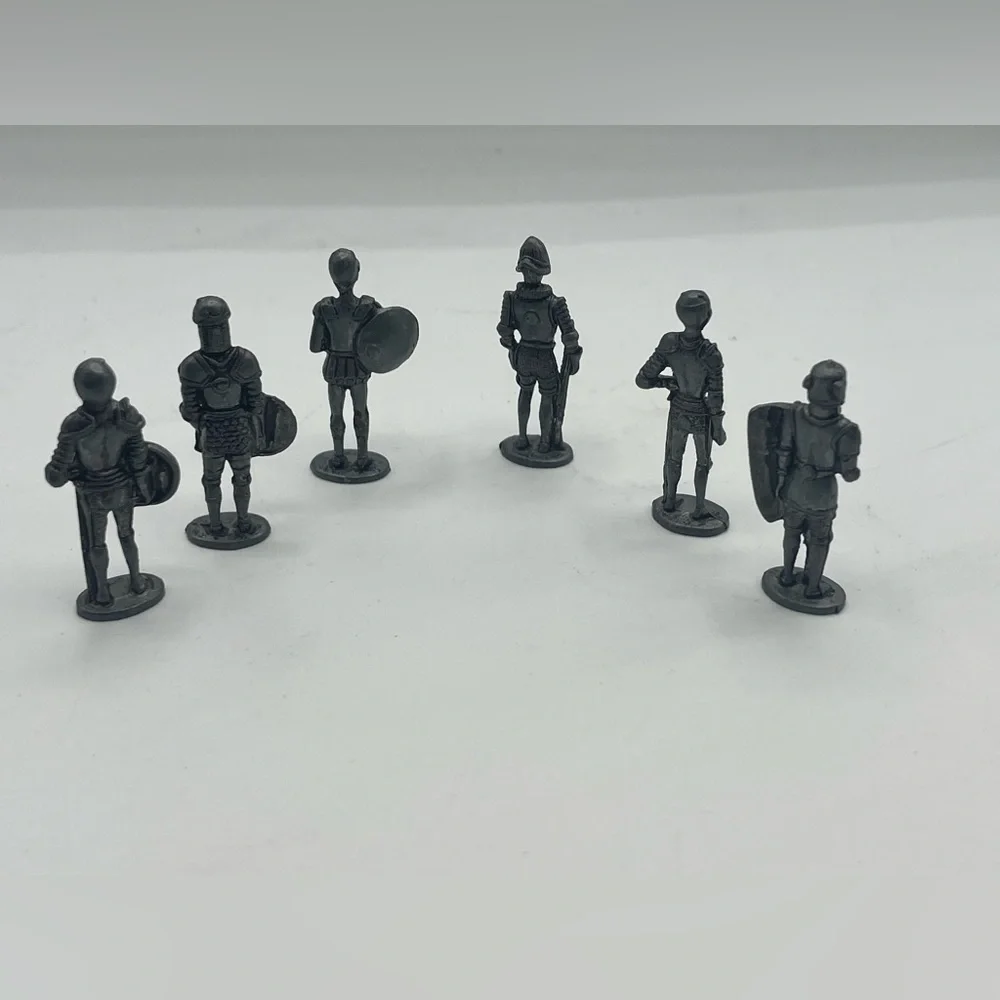 6 Pewter Knight 1.5" Figurines Knights, Medieval, Fantasy, Dragons - Picture 5 of 7